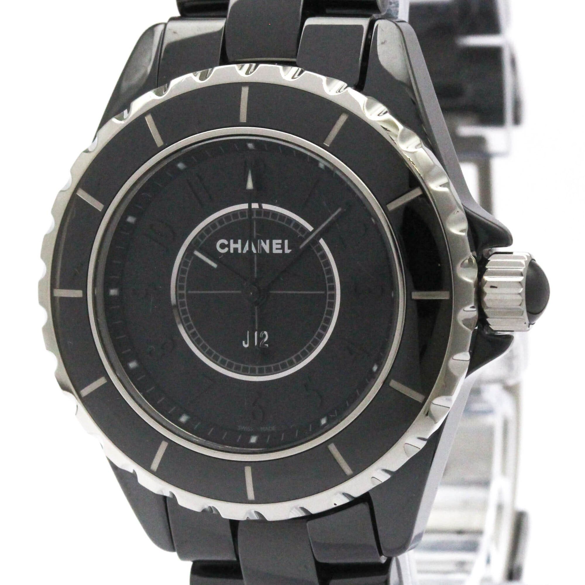 Chanel CHANEL J12 Intense Black Ceramic Quartz Ladies Watch H3828 Polished Size ONE SIZE - 1 Thumbnail
