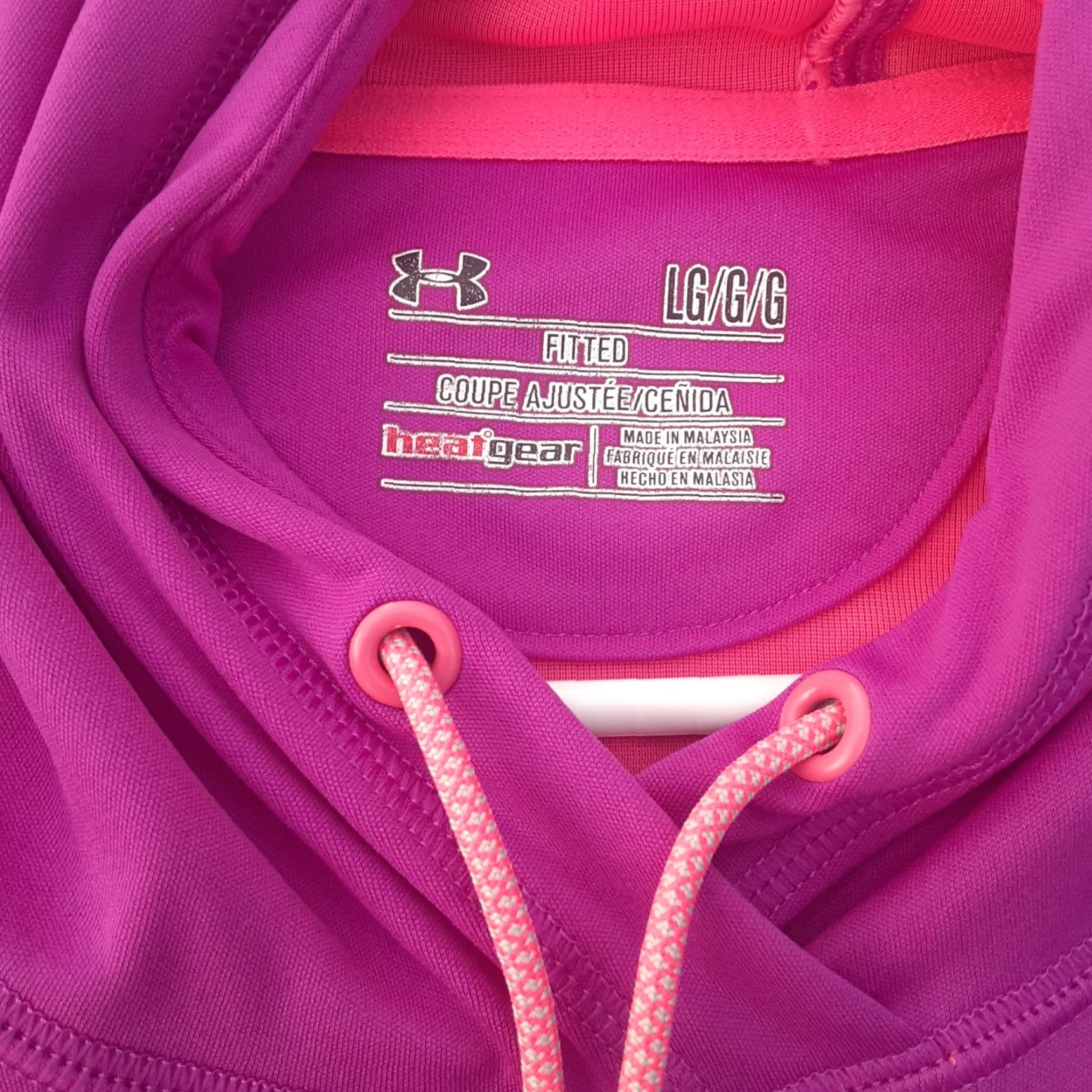 Under Armour Womens Under Armour Heat Gear Pullover Hoodie Athletic Shirt Running L Purple Breathable Lightweight Hooded Athletic Womens Size L / US 10 / IT 46 - 4 Thumbnail