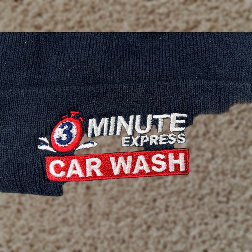 Port & Company Port & Company Beanie Adult One Size Blue Knit Acrylic Lined Hat Mens Casual Winter 3 Minute Express Car Wash Logo Cars Shop Size ONE SIZE - 1 Thumbnail