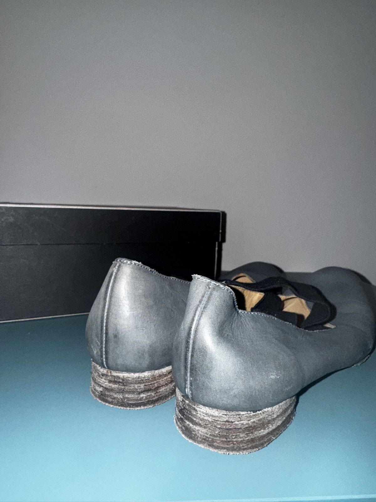 Uma Wang Uma Wang Grained leather heeled ballerina flats Size US 7 / IT 37 - 2 Thumbnail