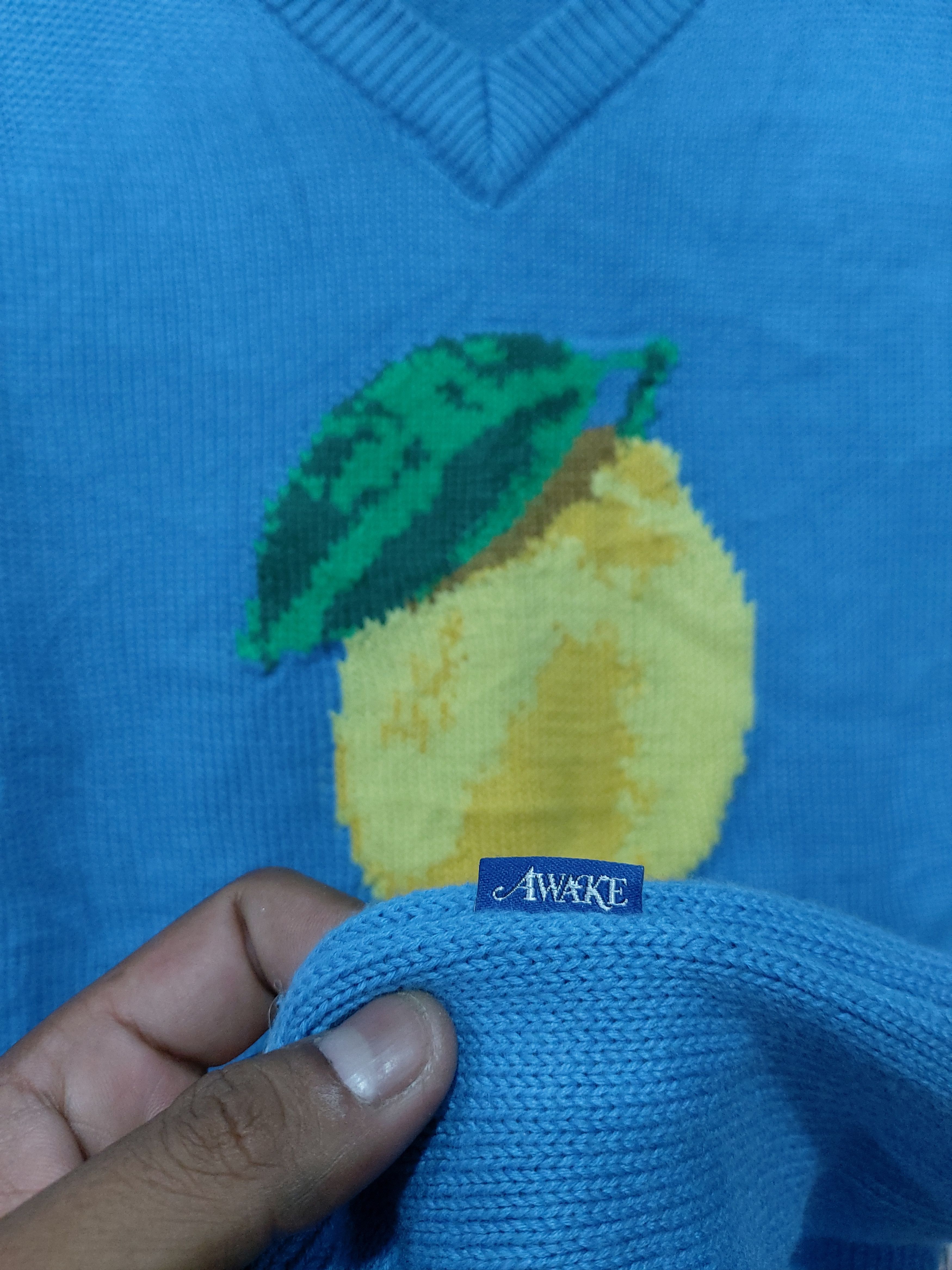 Awake NY AWAKE NY FW 2018 LEMON INTARSIA SWEATER VEST Size US M / EU 48-50 / 2 - 4 Thumbnail