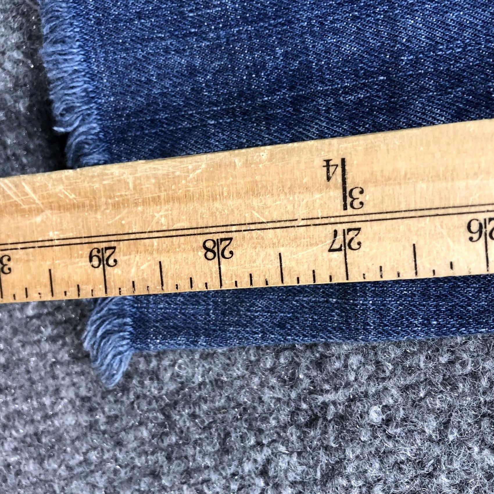 Express Xpress Mens Relaxed Wide Leg Jeans - 34" Blue Denim Size US 34 / EU 50 - 4 Thumbnail