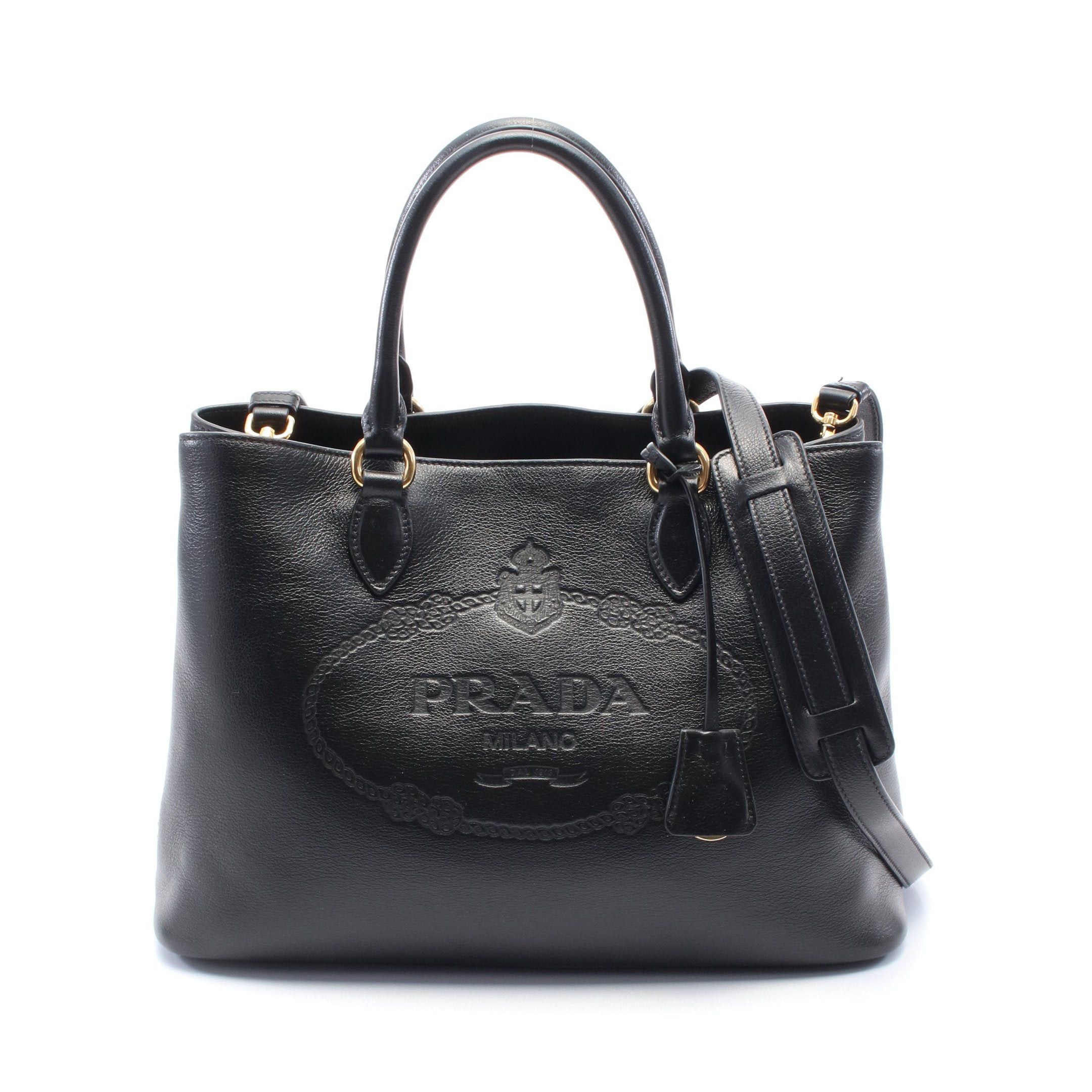Prada Prada Handbag Leather Black Size ONE SIZE - 1 Thumbnail