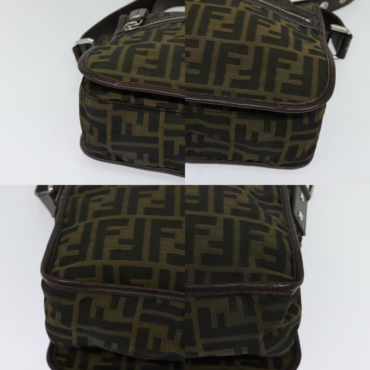 Fendi FENDI Zucca Canvas Shoulder Bag Black Brown Size ONE SIZE - 10 Thumbnail