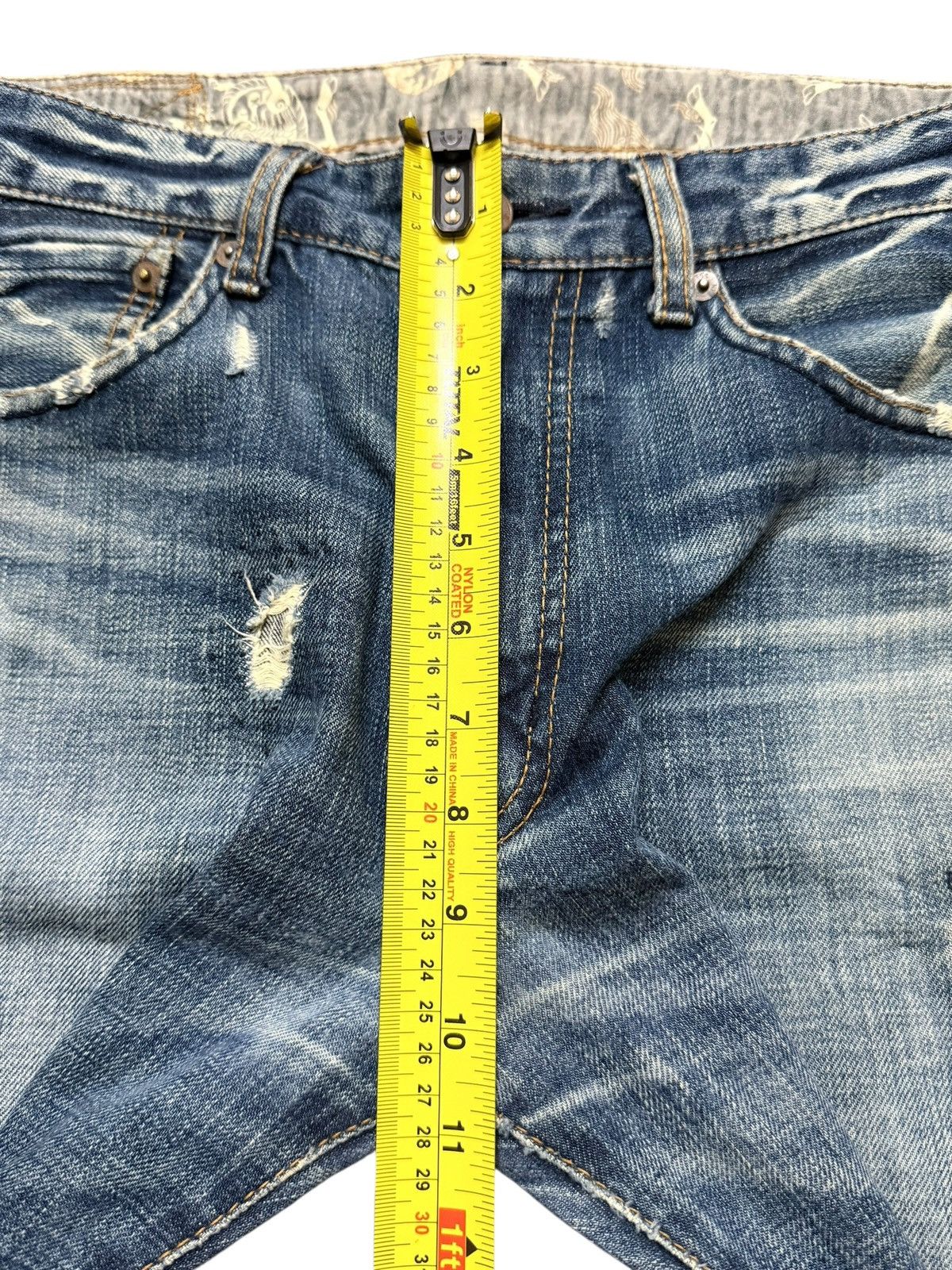 Sugar Cane Vintage Japanese Brand Faded Wash Clawmark Distress Loose Size US 29 - 14 Thumbnail
