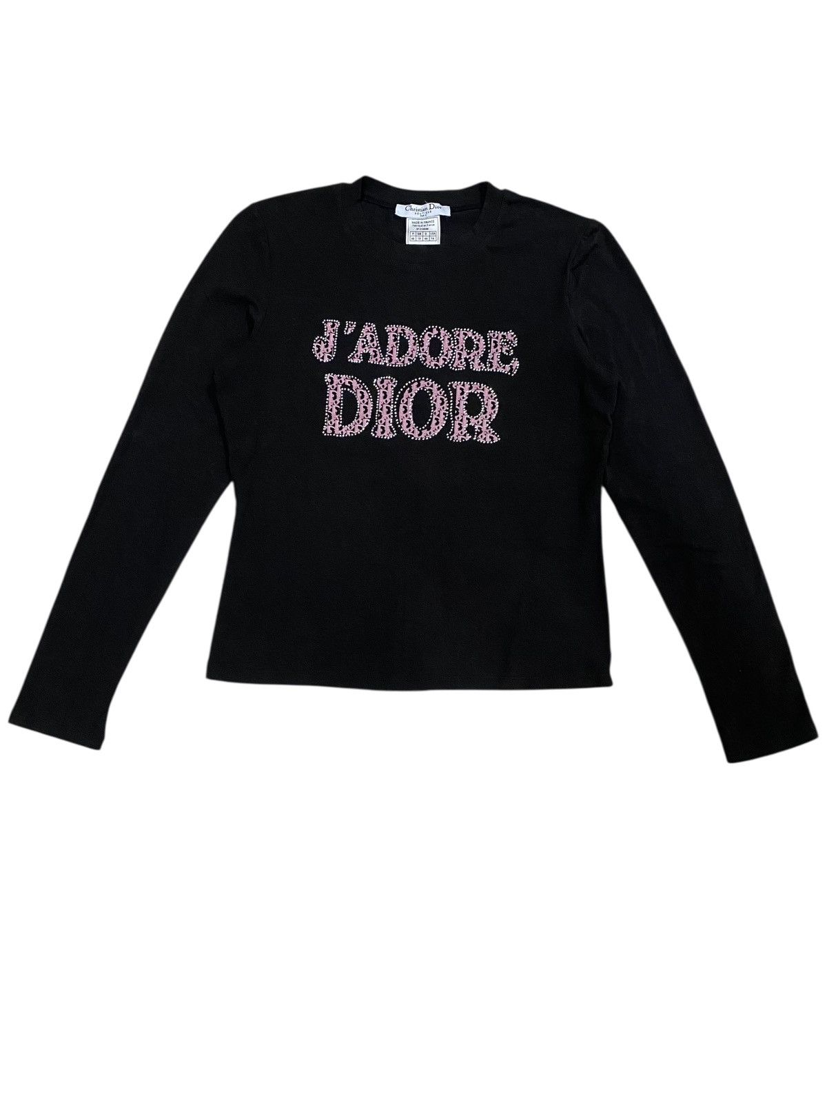 Dior Christian Dior J’ADORE monogram longslevve tshirt Size XL / US 12-14 / IT 48-50 - 2 Thumbnail
