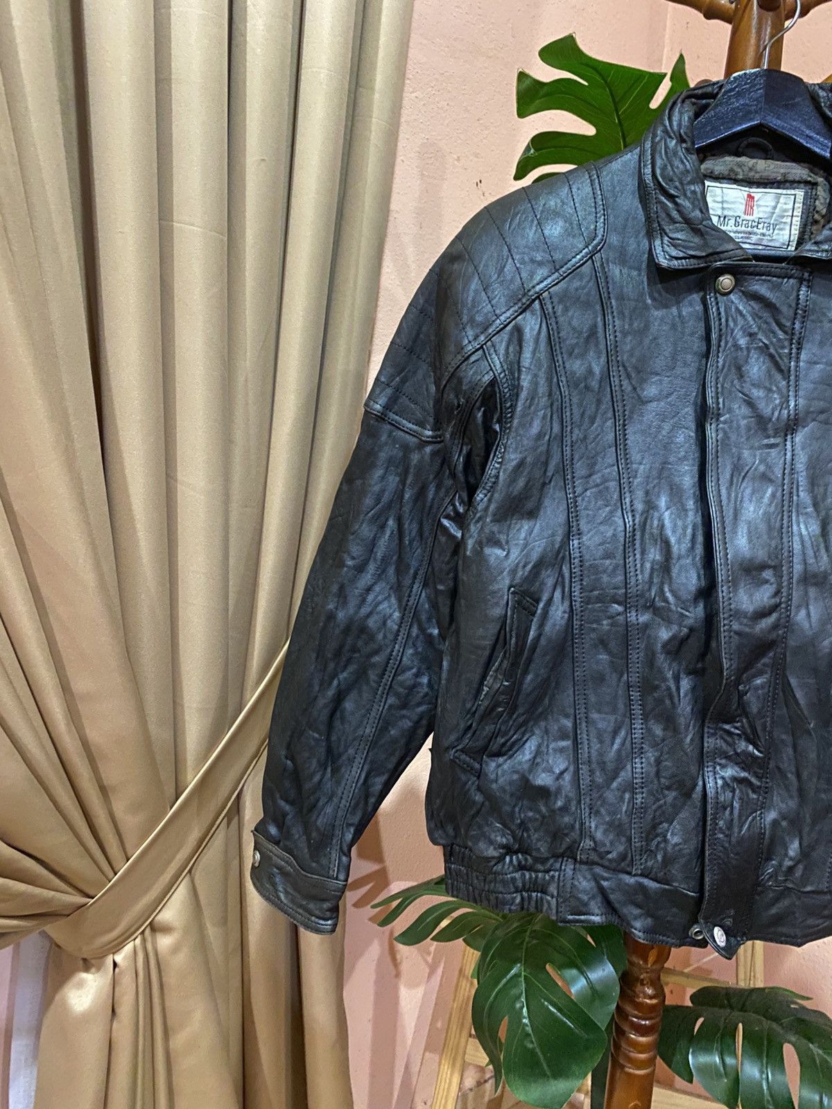 Other Mr. GracEray Classic Black Leather Jacket - Vintage Men’s Size US M / EU 48-50 / 2 - 6 Thumbnail