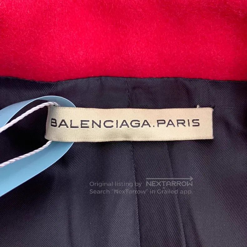 Balenciaga Balenciaga Red Wool Reversible Double Breasted Long Sleeve Size S / US 4 / IT 40 - 5 Thumbnail