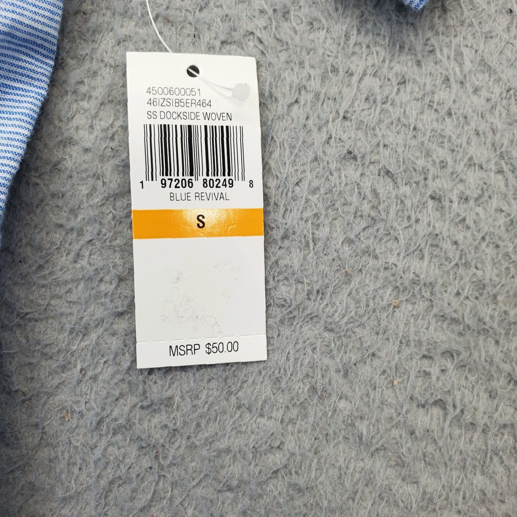 Izod IZOD Saltwater Shirt Mens Small Blue Pinstripe Short Sleeve Button-Up Size US S / EU 44-46 / 1 - 8 Thumbnail