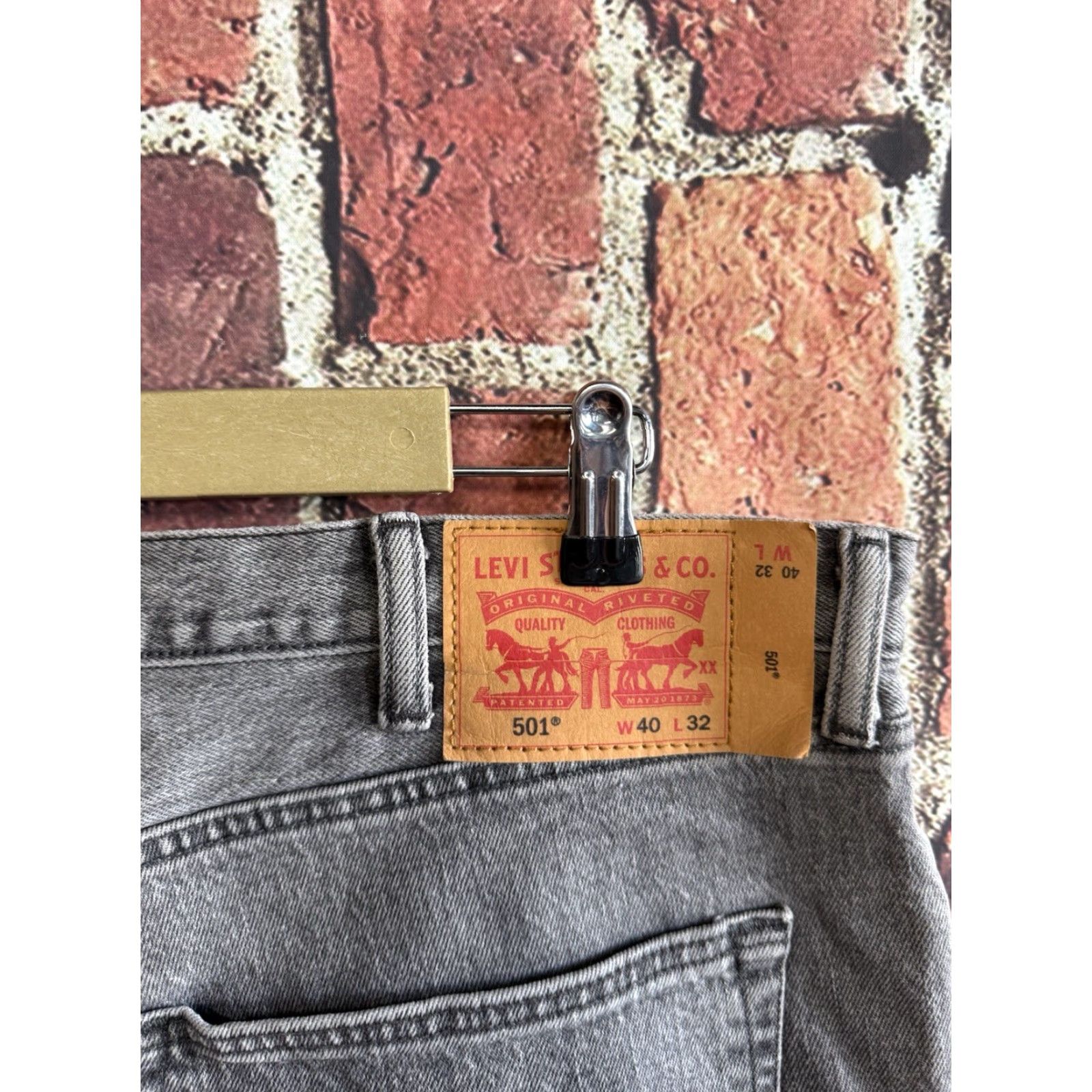 Levi's Levi's 501 Jeans Mens Black Size 40 Regular Inseam 32 Straight Leg Pants Size US 40 / EU 56 - 3 Thumbnail