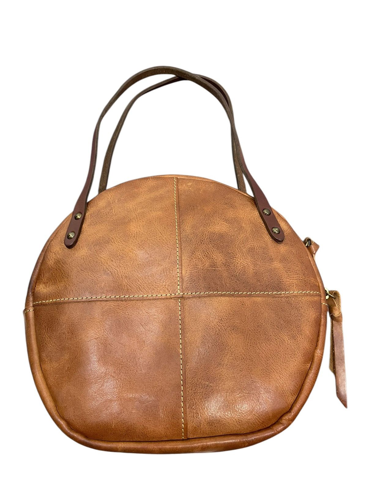Comme des Garcons × Stussy Full Leather Patina Ain Soph Circle Hand Bag 1🟩2 Size ONE SIZE - 12 Thumbnail