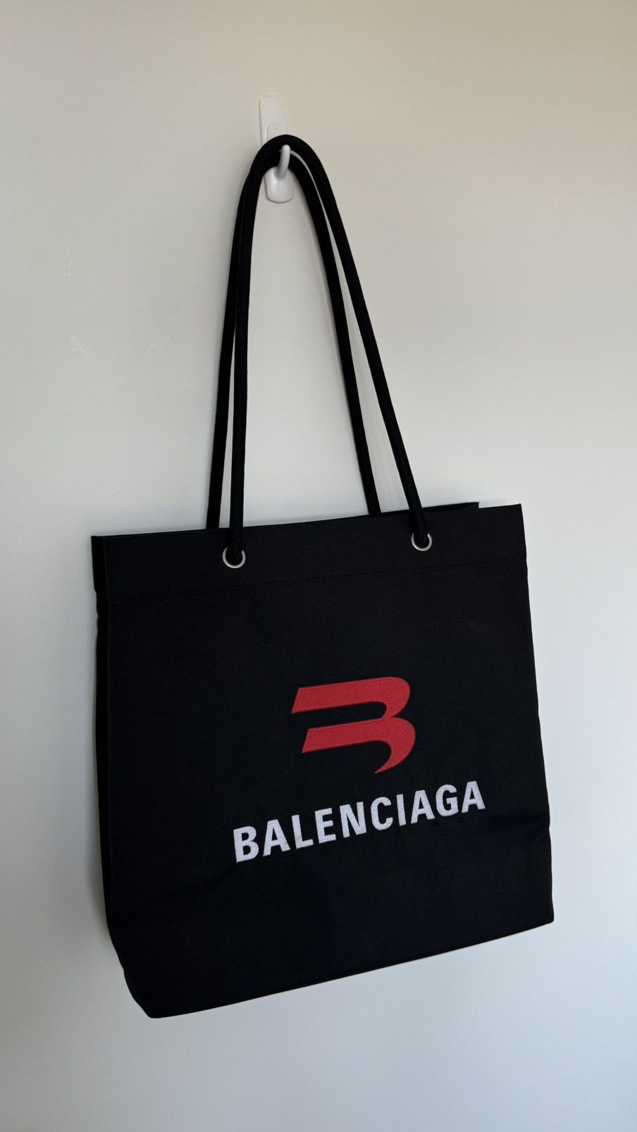 Balenciaga BARBES LARGE EAST-WEST SHOPPER BAG IN BLACK | Grailed