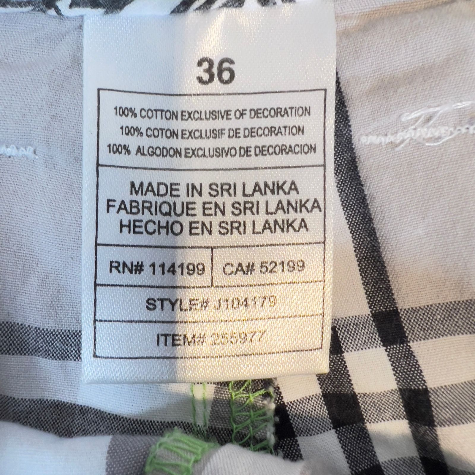 Quiksilver QuikSilver Edition Hybrid Short Men Cotton Black Grey Plaid Size US 36 / EU 52 - 3 Thumbnail