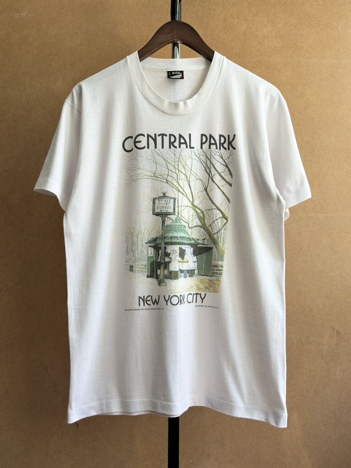 Vintage Vintage 90s Central Park New York Single Stitch Promo Tee Size US L / EU 52-54 / 3 - 1 Thumbnail