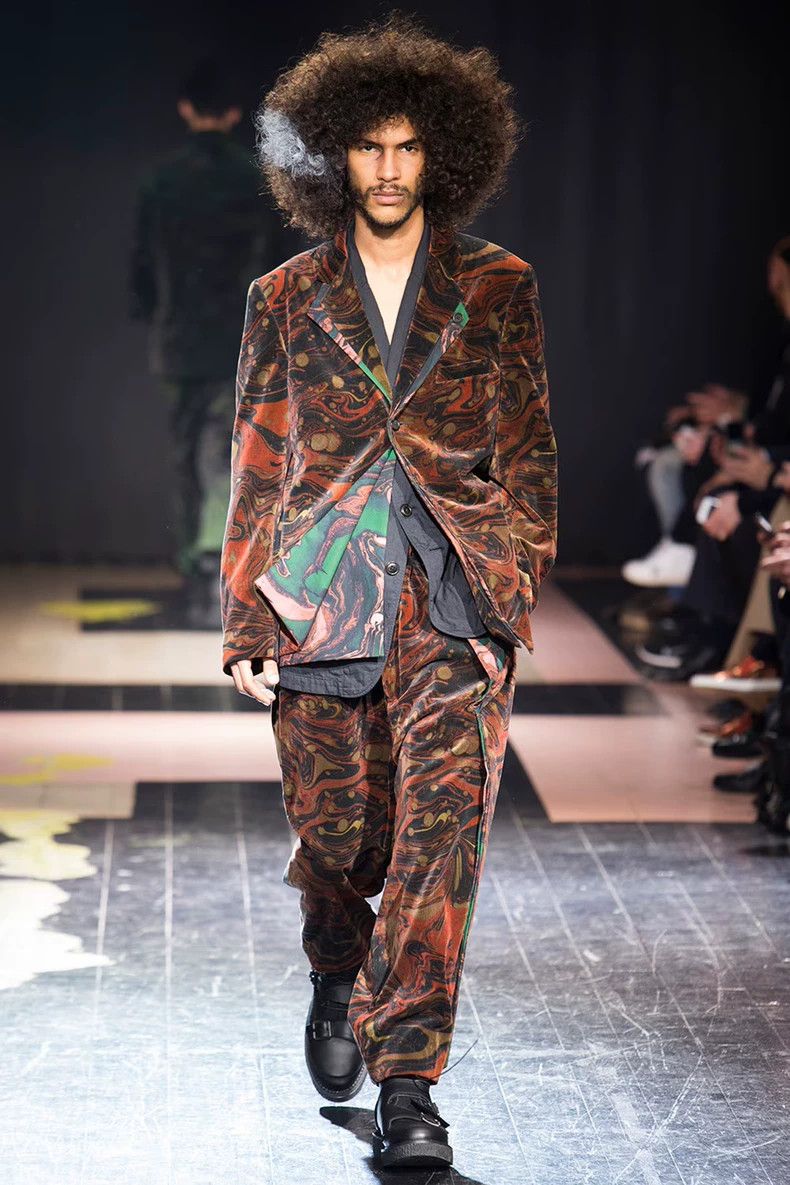 Yohji Yamamoto Yohji Yamamoto size 2 15AW Multi Velvet Show Pants 2503-Ne Size US 28 / EU 44 - 2 Thumbnail