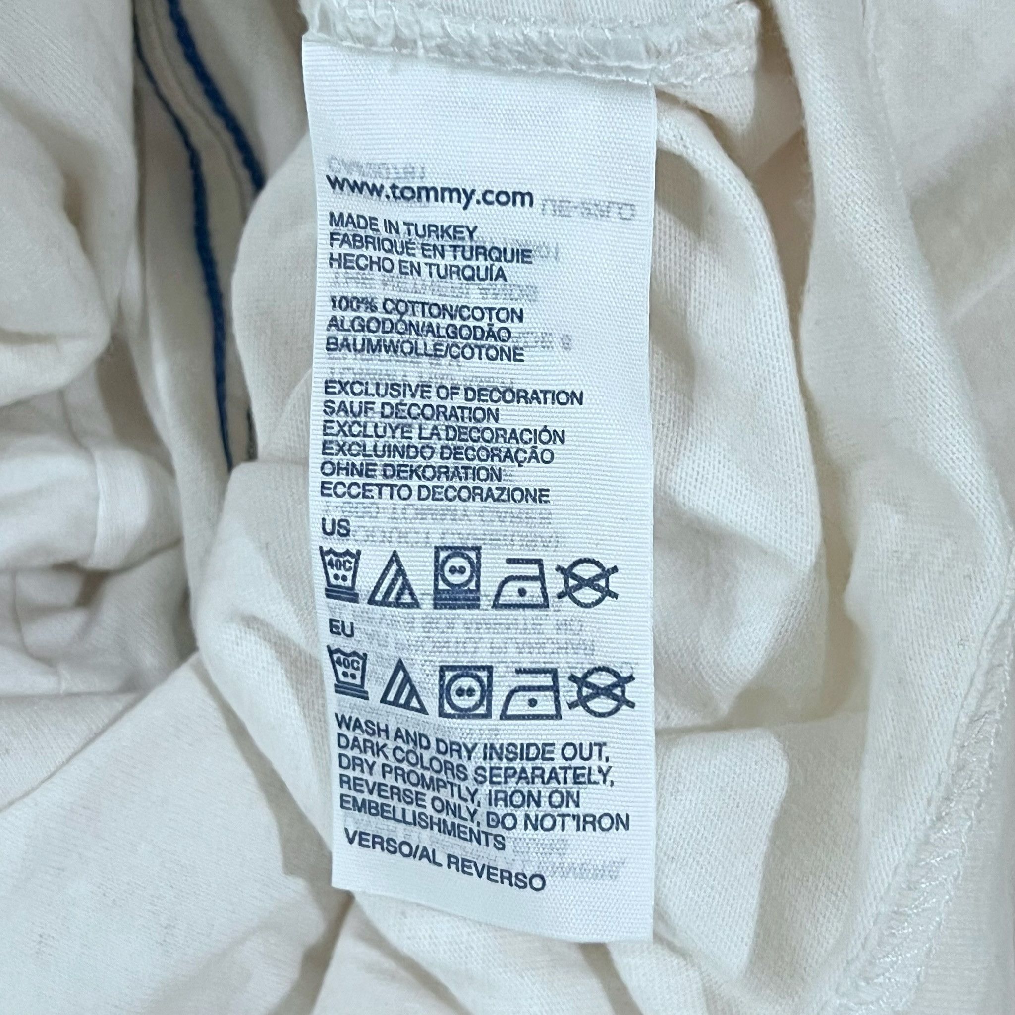 Tommy Hilfiger Tommy Hilfiger State Logo Print Short Sleeve White Tshirt Size US L / EU 52-54 / 3 - 5 Thumbnail
