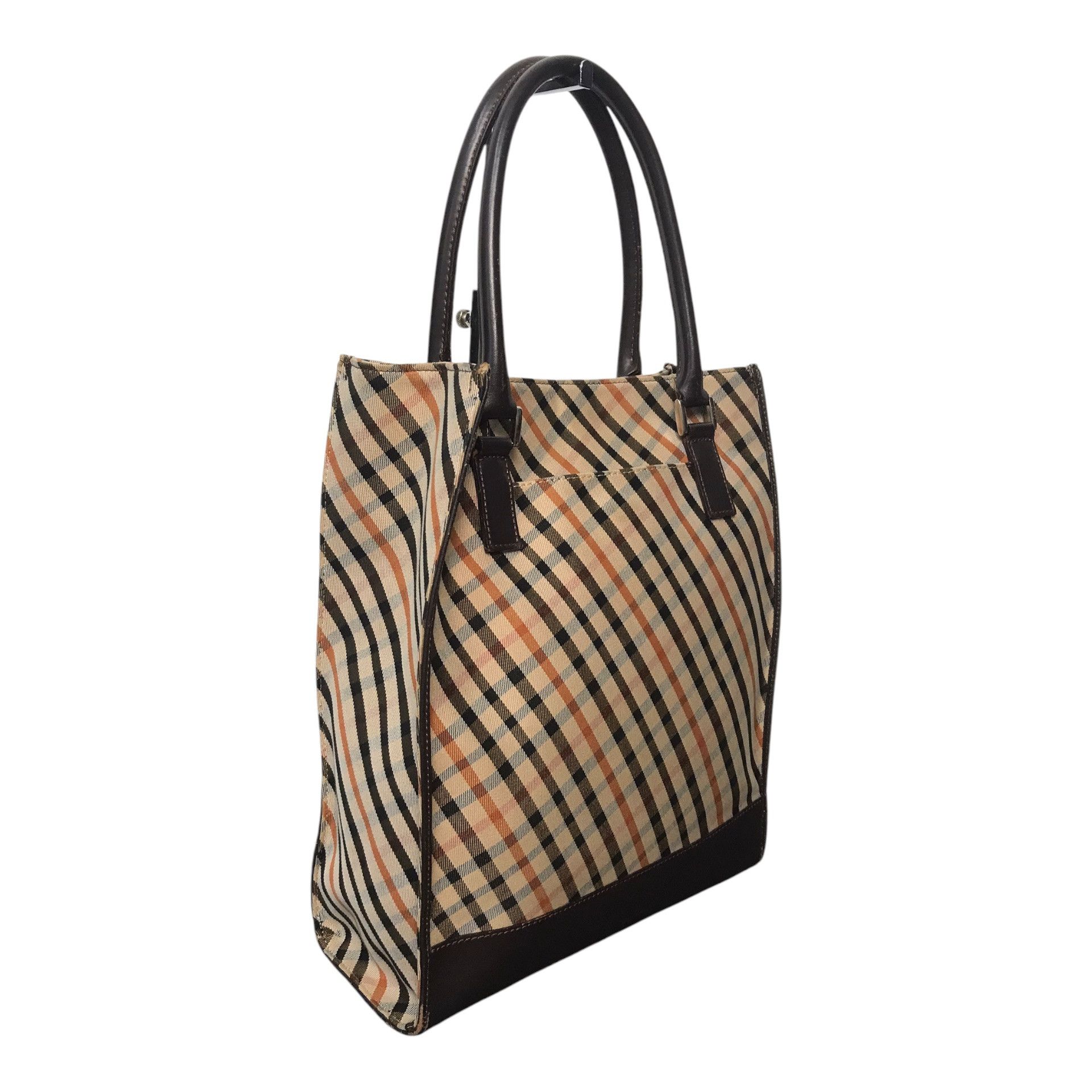 DAKS × Japanese Brand Vintage Dark Half Leather Tote Bag Size ONE SIZE - 7 Thumbnail