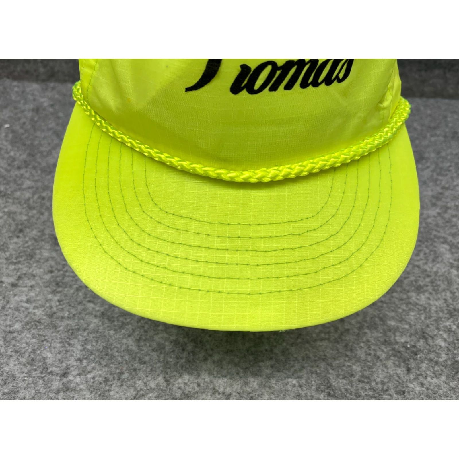 Vintage VINTAGE St.Thomas Hat Cap Snap Back Adult One Size Neon Green Nylon Hatch Rope 90s Size ONE SIZE - 3 Thumbnail