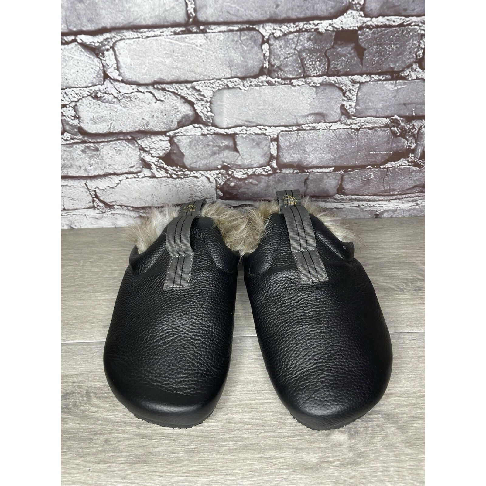 Other BANTHA Vibram Black Leather Sherpa Fur Lined Cork Mules Shoe Size US 10.5 / IT 40.5 - 22 Thumbnail