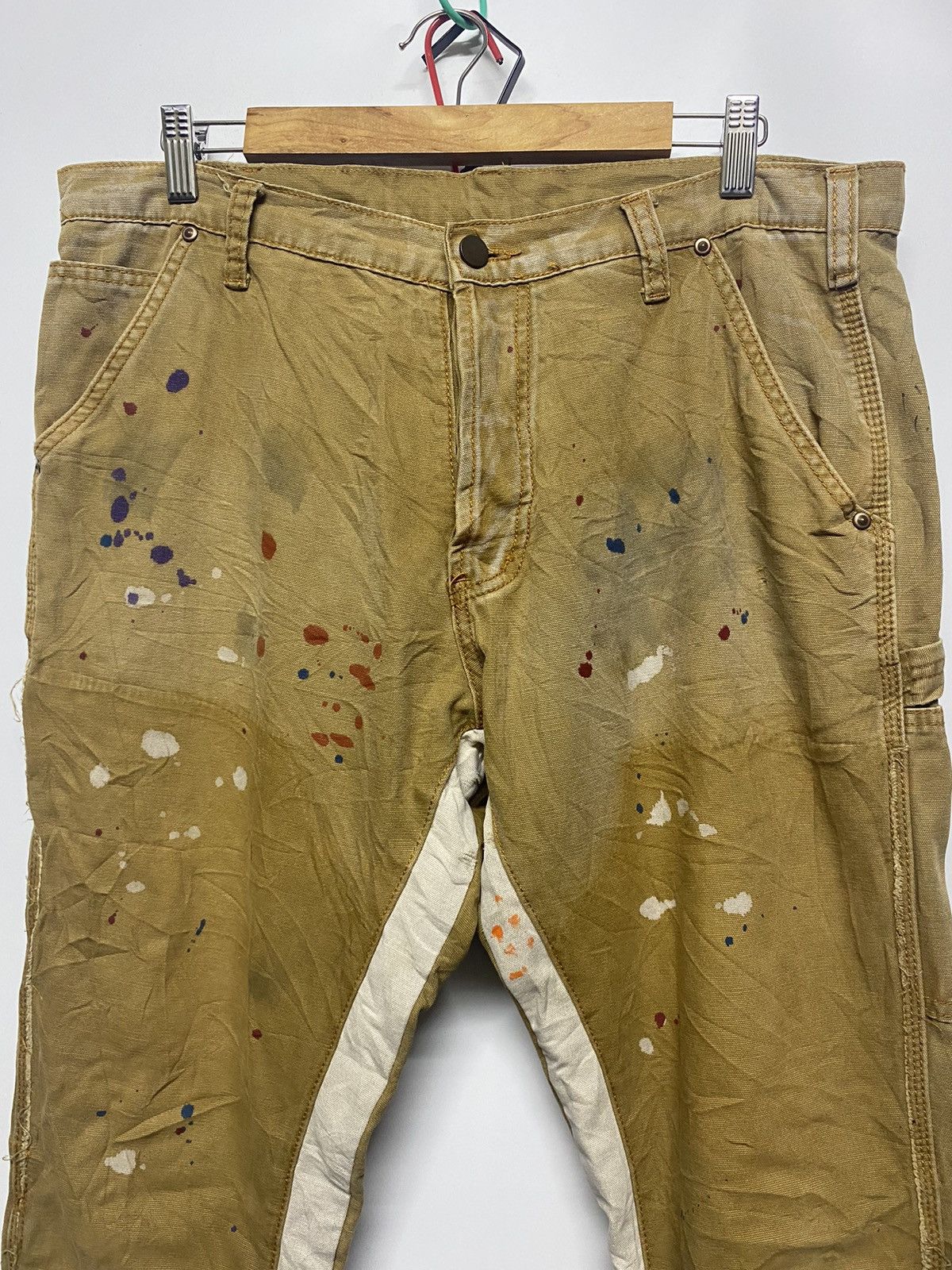 Japanese Brand × MNML MNML Japanese Brand Distressed Carpenter Bootcut Pants Size US 36 / EU 52 - 7 Thumbnail
