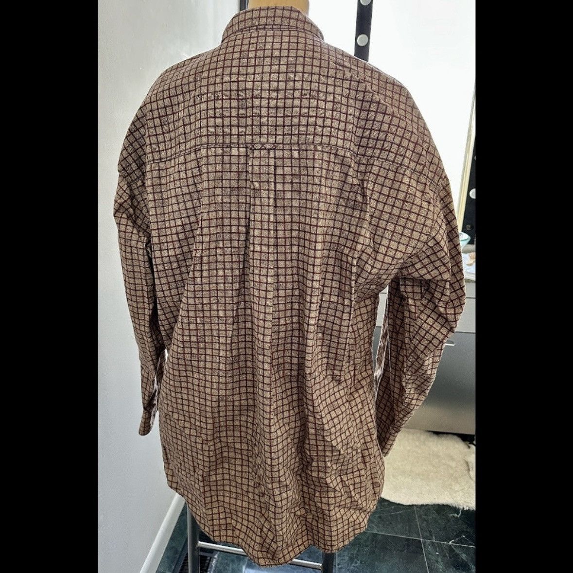 Chaps Ralph Lauren VINTAGE 1990s CHAPS RALPH LAUREN SHIRT MAROON TAN PLAID 2XLT Size US XXL / EU 58 / 5 - 5 Thumbnail