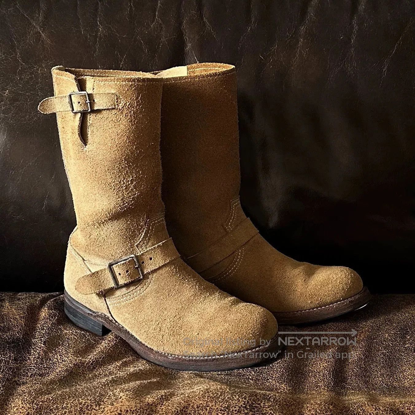 PHIGVEL MAKERS & Co. Phigvel Initial Suede Engineer Boots 7.5. Size US 7.5 / EU 40-41 - 3 Thumbnail