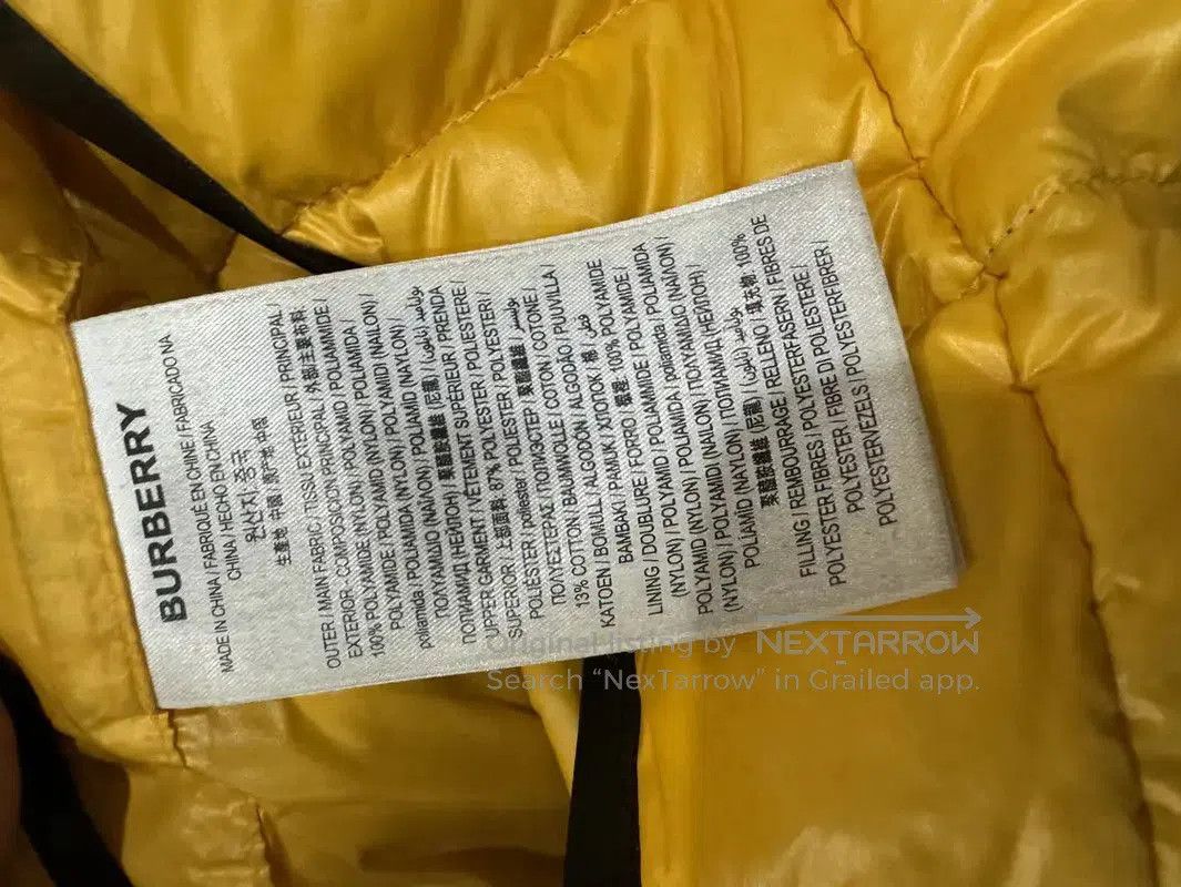 Burberry Burberry Men's Yellow Padded Jacket. Size US S / EU 44-46 / 1 - 4 Thumbnail