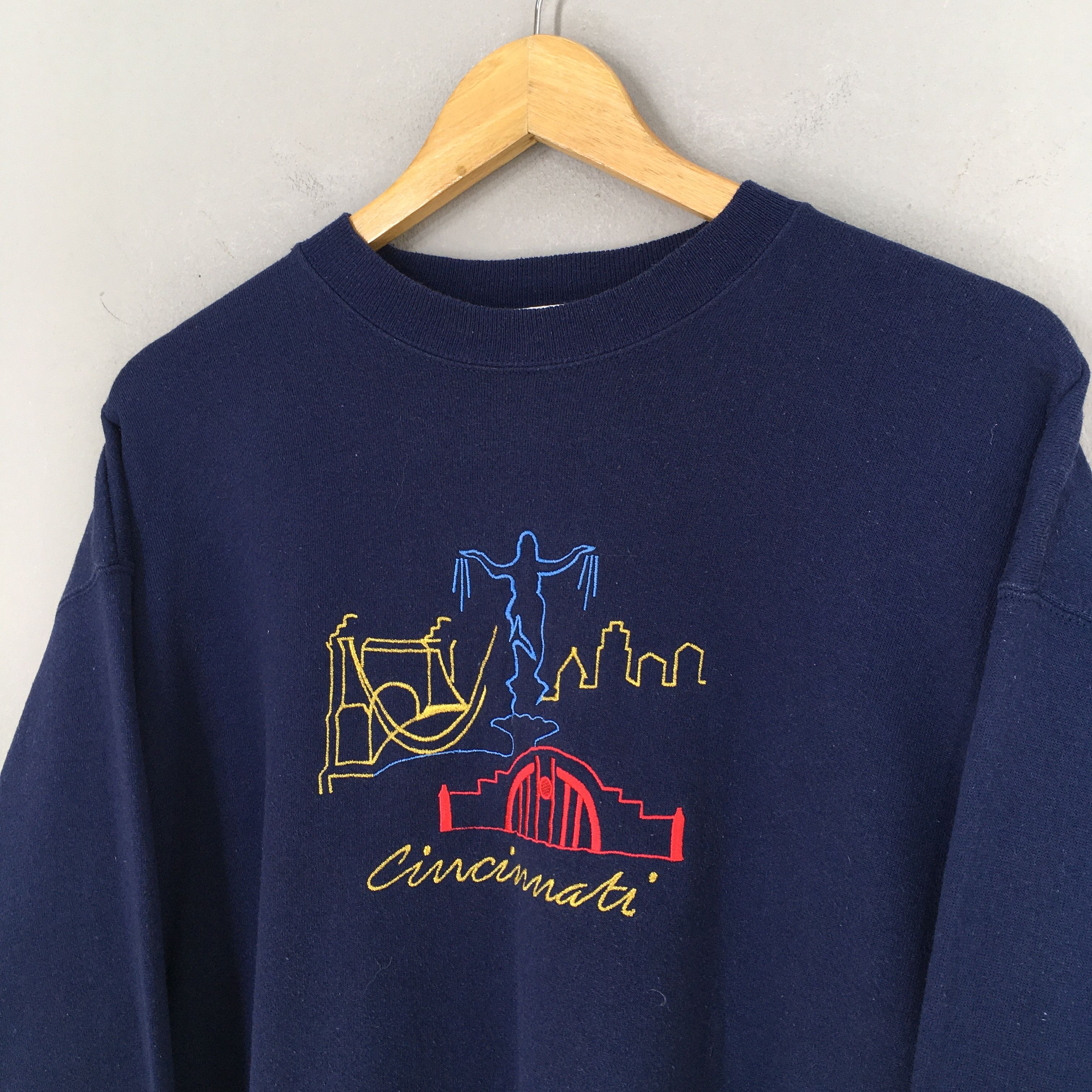 NCAA Vintage Cincinnati State Ohio Blue Sweatshirt Large Size US L / EU 52-54 / 3 - 3 Thumbnail