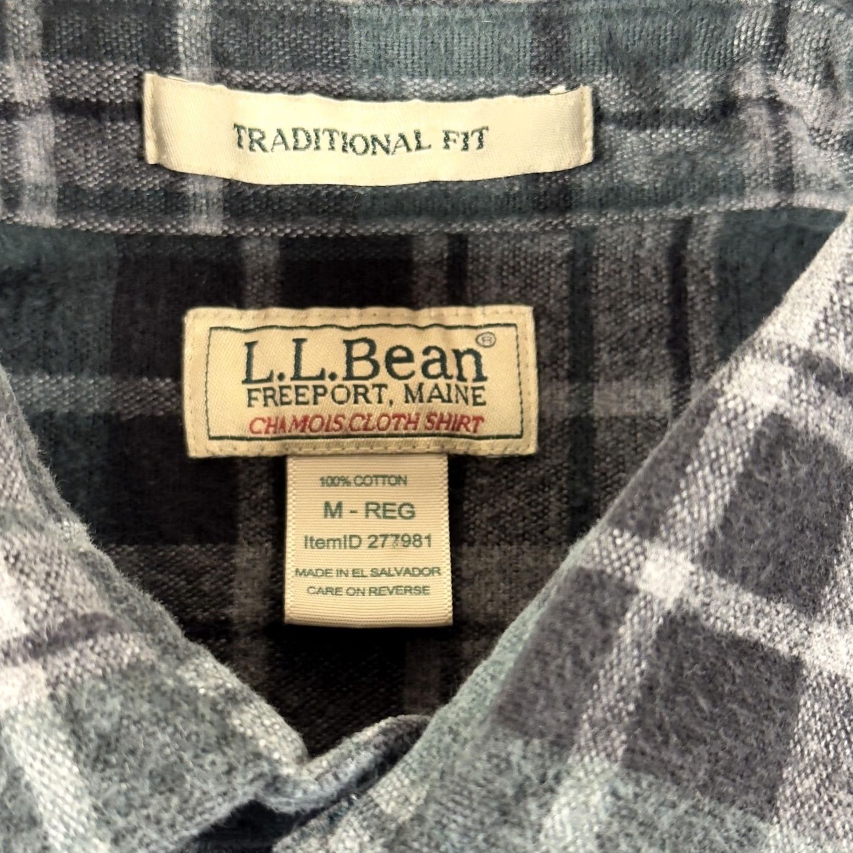 Vintage L.L.Bean Shirt Mens Medium Green Plaid Long Sleeve Flannel Button Up Size US M / EU 48-50 / 2 - 2 Thumbnail