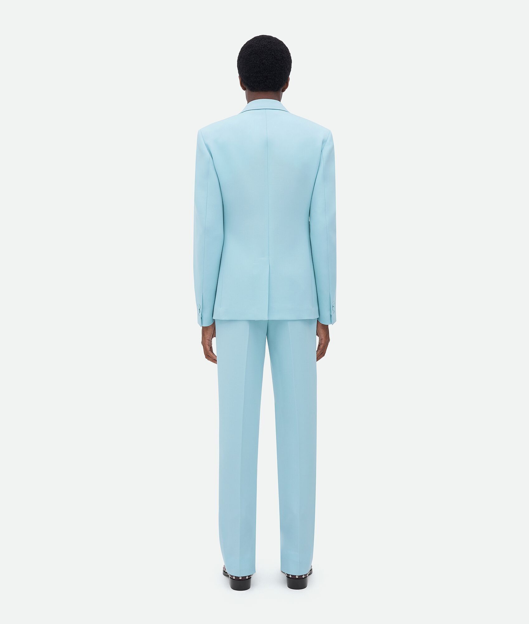 Bottega Veneta o1w1db10625 Grain De Poudre Tuxedo Jacket in Pale Blue Size US M / EU 48-50 / 2 - 3 Thumbnail