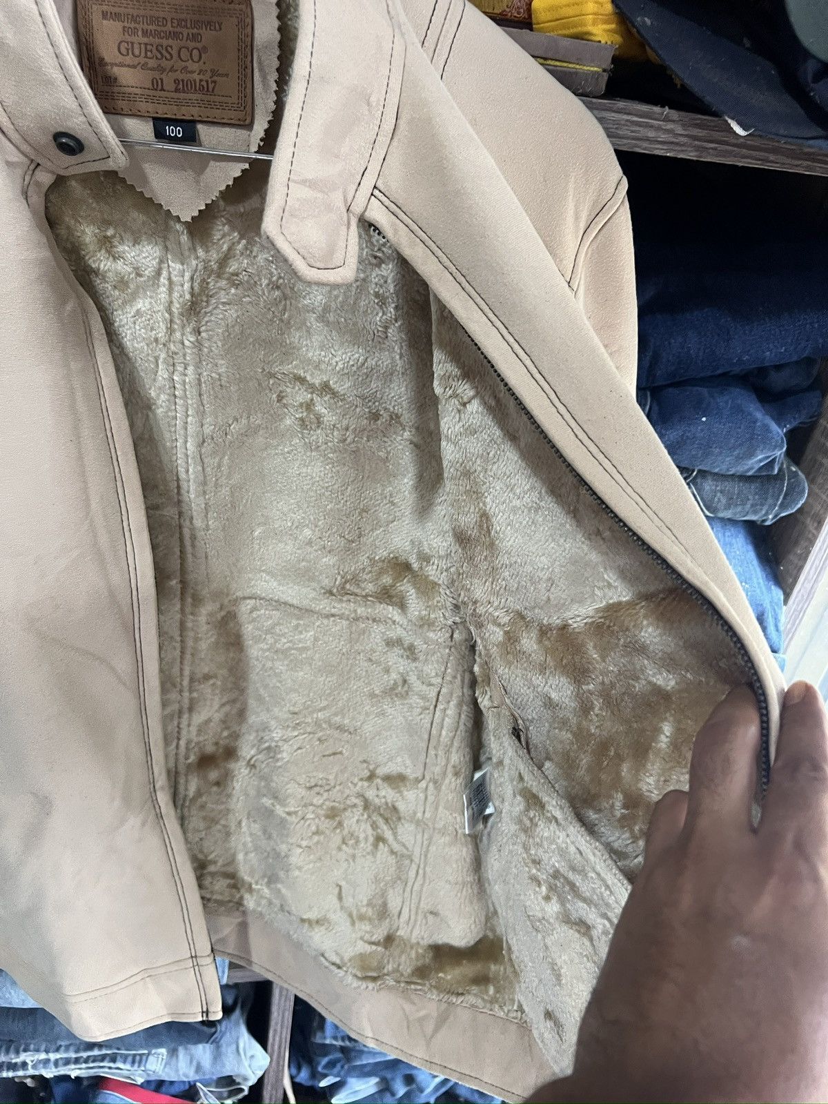 Guess 🔥Rare Guess Sherpa Zipper Jacket Size US M / EU 48-50 / 2 - 10 Thumbnail