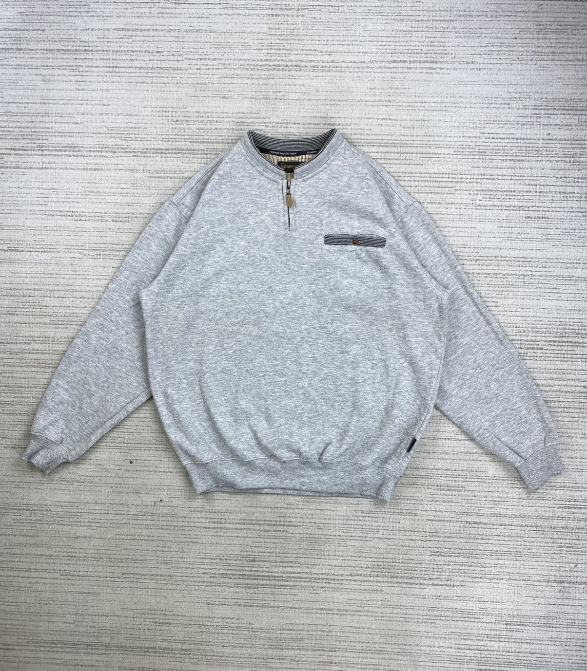 Gianni Valentino × Japanese Brand Vintage Gianni Valentino Halfzipper Sweatshirt Size US L / EU 52-54 / 3 - 1 Thumbnail