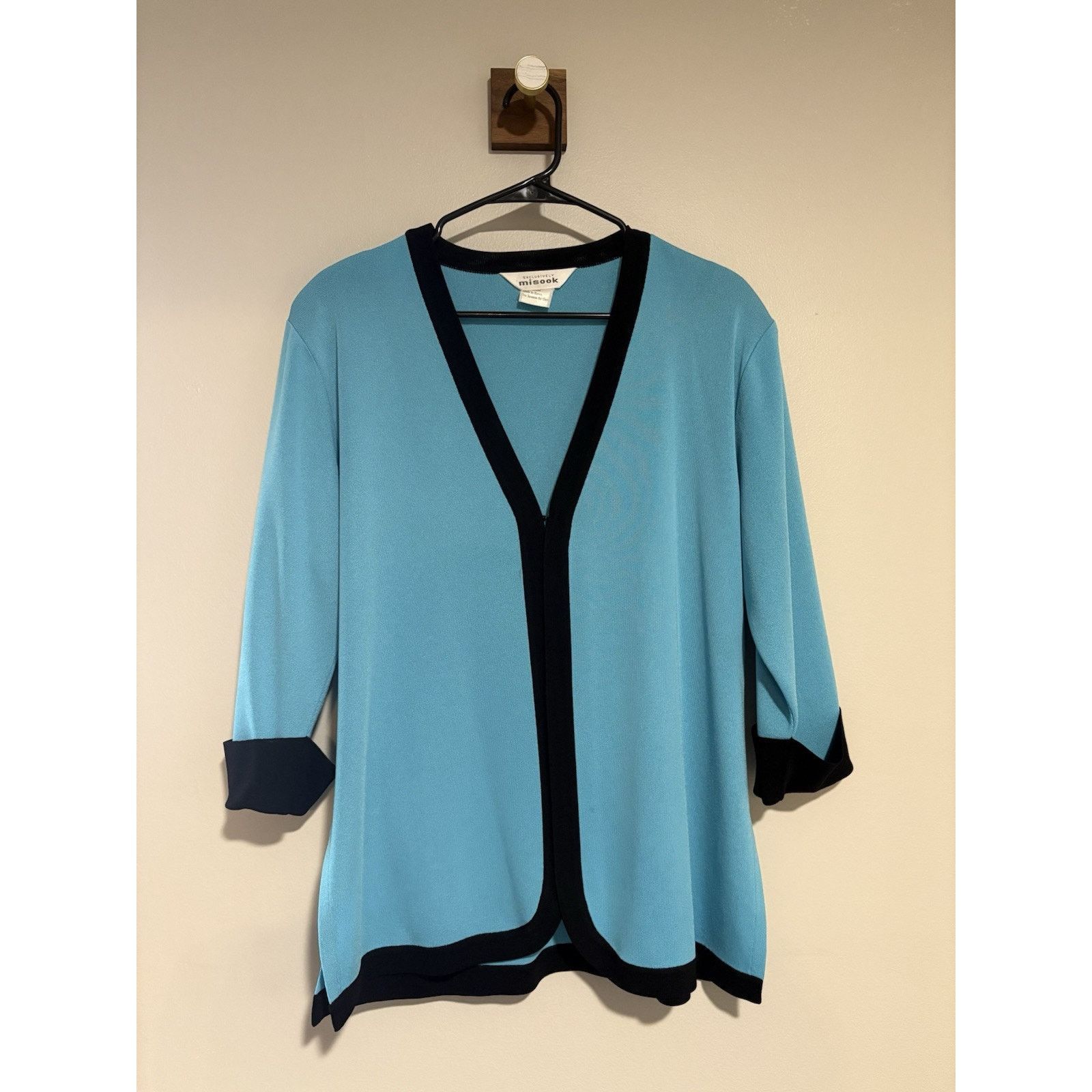 & Other Stories Exclusively Misook Cardigan Top Medium Blue Silky Acrylic Size M / US 6-8 / IT 42-44 - 1 Thumbnail