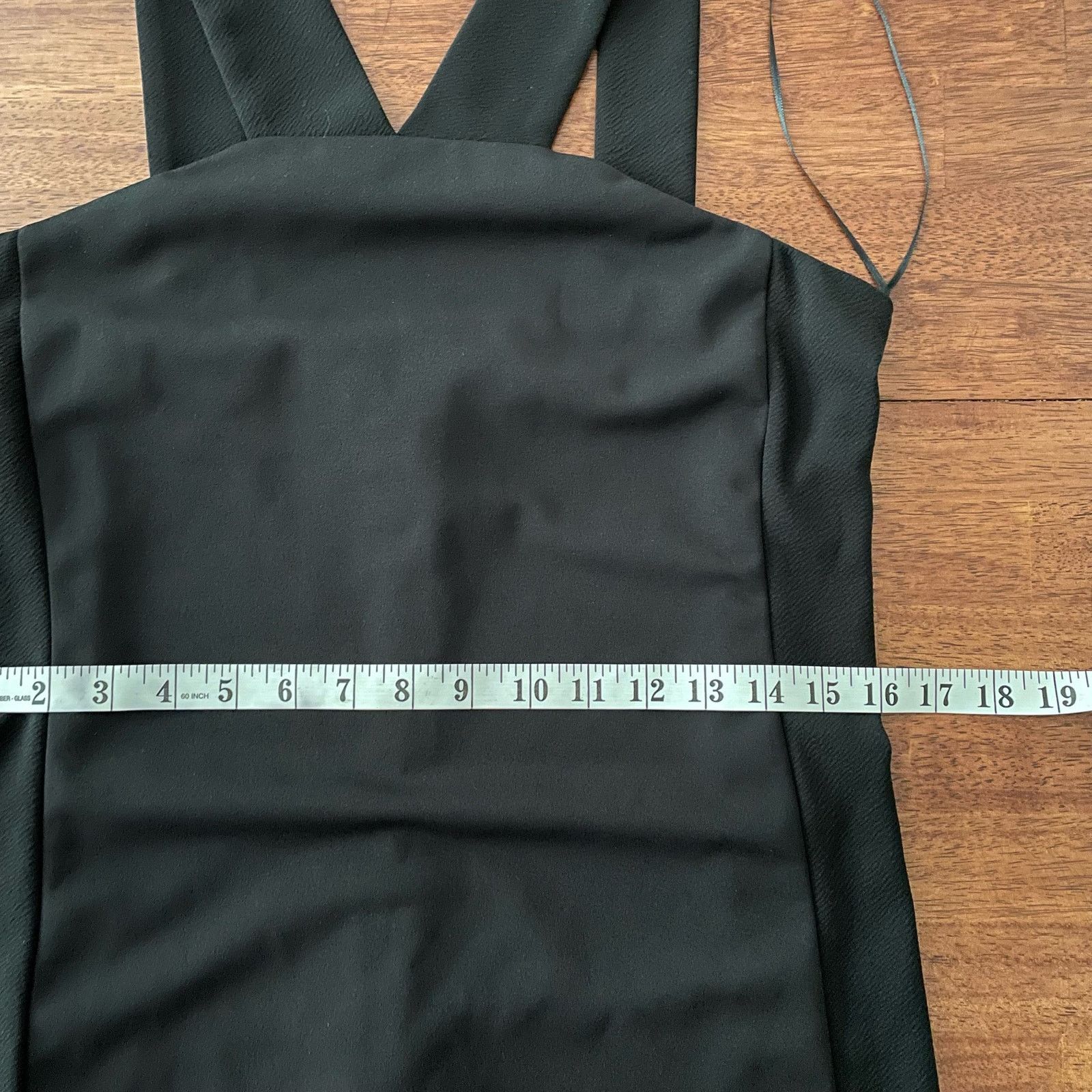 Zara Zara Crepe Sheath Dress Cross Over Neck Wide Straps Black L Size L / US 10 / IT 46 - 11 Thumbnail