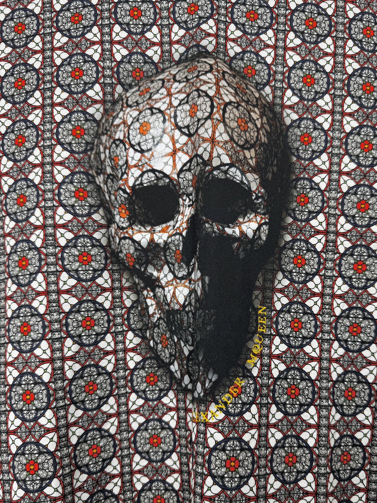 Alexander McQueen Alexander McQueen Rare Skull & Floral Graphic Design T-Shirt Size US M / EU 48-50 / 2 - 4 Thumbnail