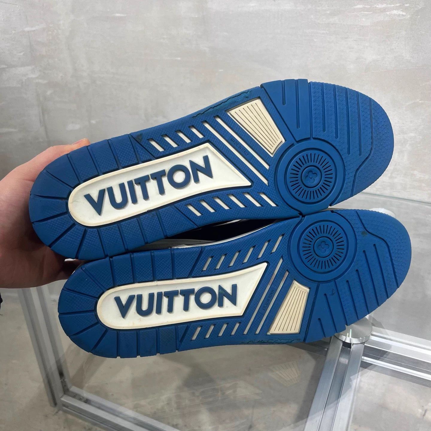 Louis Vuitton LV TRAINER HF White/Blue UK10.5 / 44.5 EU Size US 10.5 / EU 43-44 - 7 Thumbnail