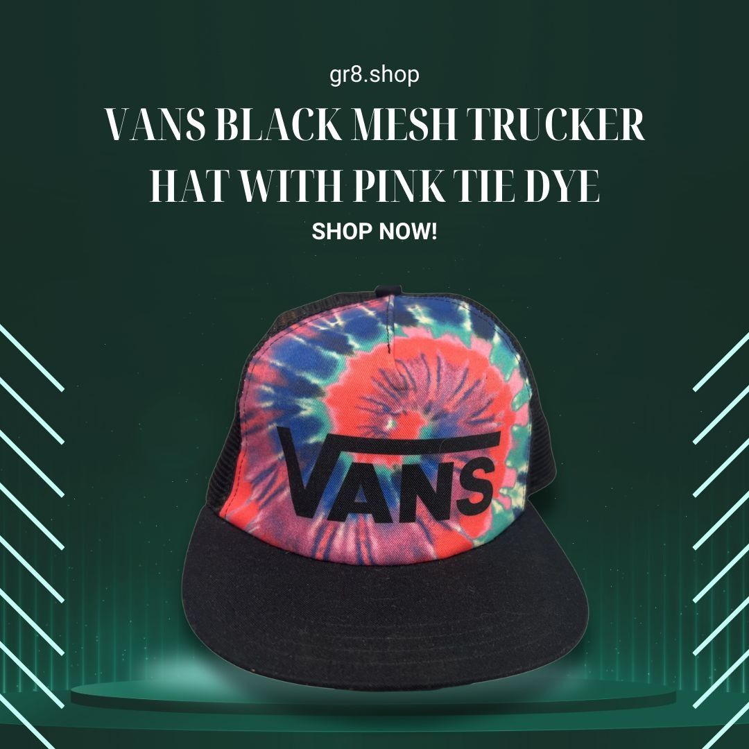 Vans Vans Black Mesh Trucker Hat with Pink Tie Dye – Adjustable S Size ONE SIZE - 1 Thumbnail