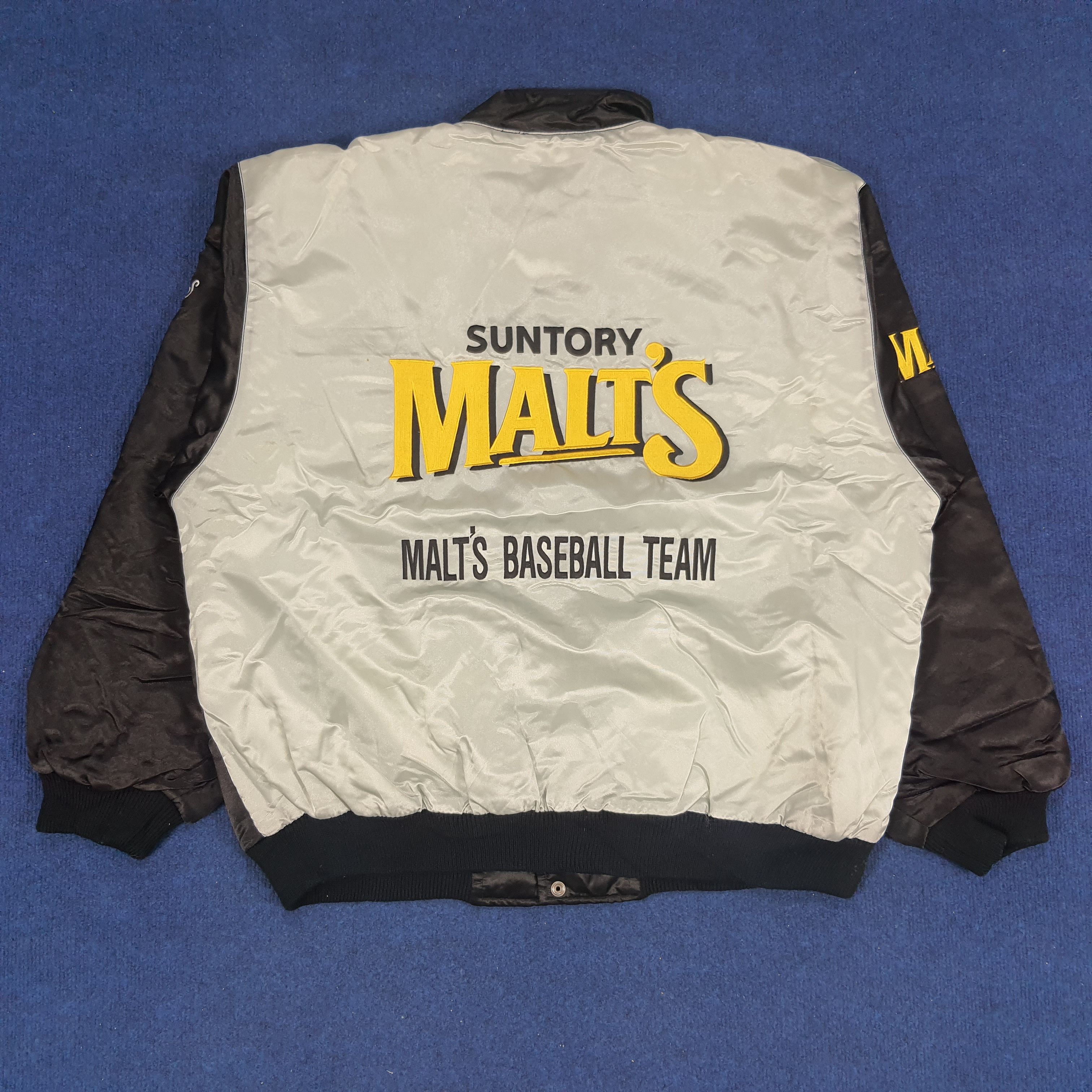 MLB × Vintage Vintage Suntory Malt's Baseball Team MLB Bomber Jacket Size US XXL / EU 58 / 5 - 1 Thumbnail