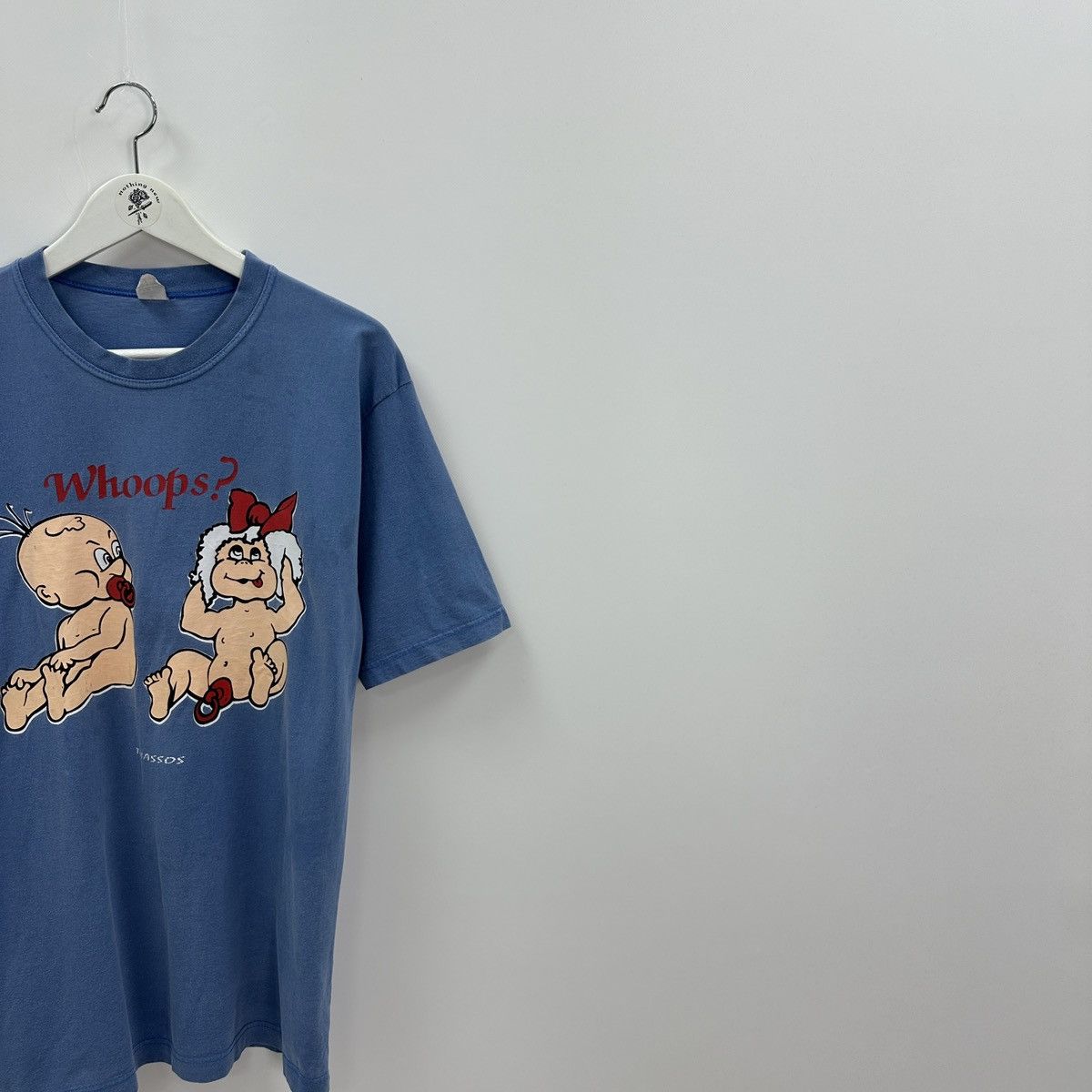 Vintage Vintage 90s Washed Whoops Baby tee humor y2l hype og Thassos Size US L / EU 52-54 / 3 - 2 Thumbnail