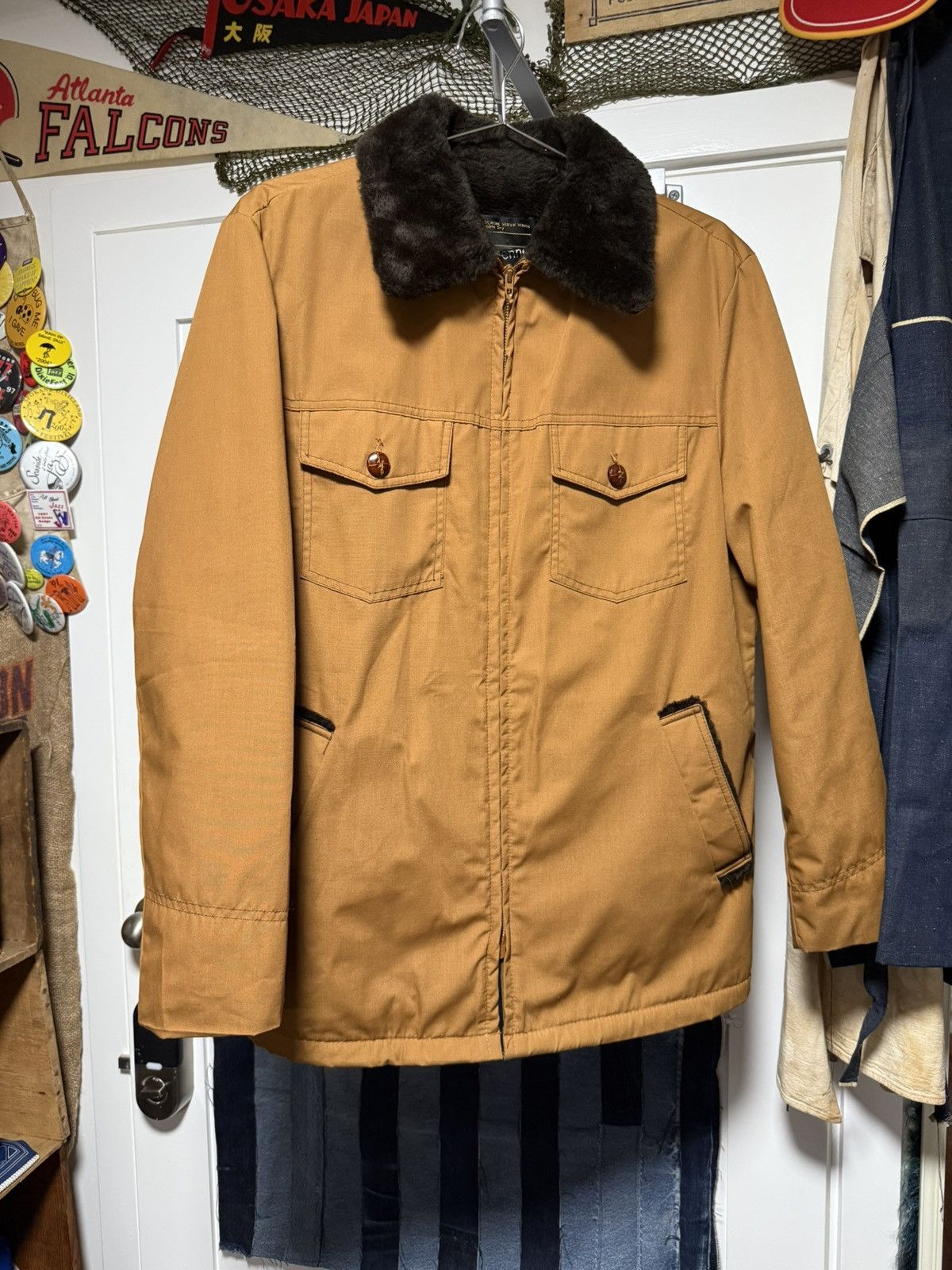 JCPenney Vintage JCPenneys Workwear Fur Lined Jacket Size US M / EU 48-50 / 2 - 1 Thumbnail