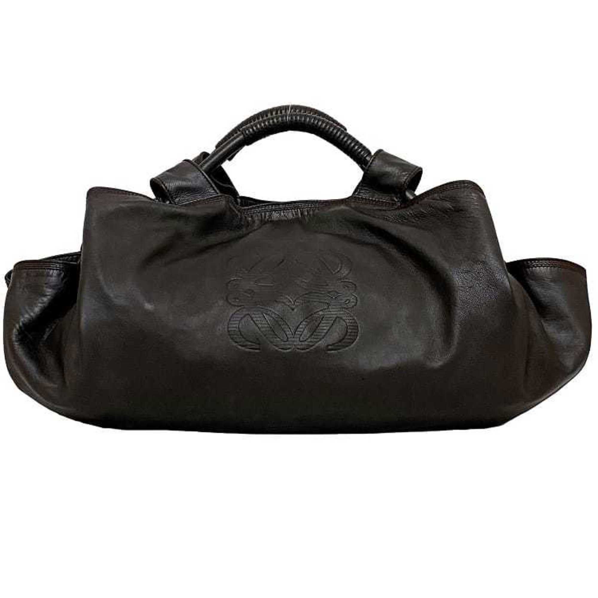 image of Loewe Handbag Nappa Aire Brown Anagram Leather Soft Tote Bag Embossed, Women's