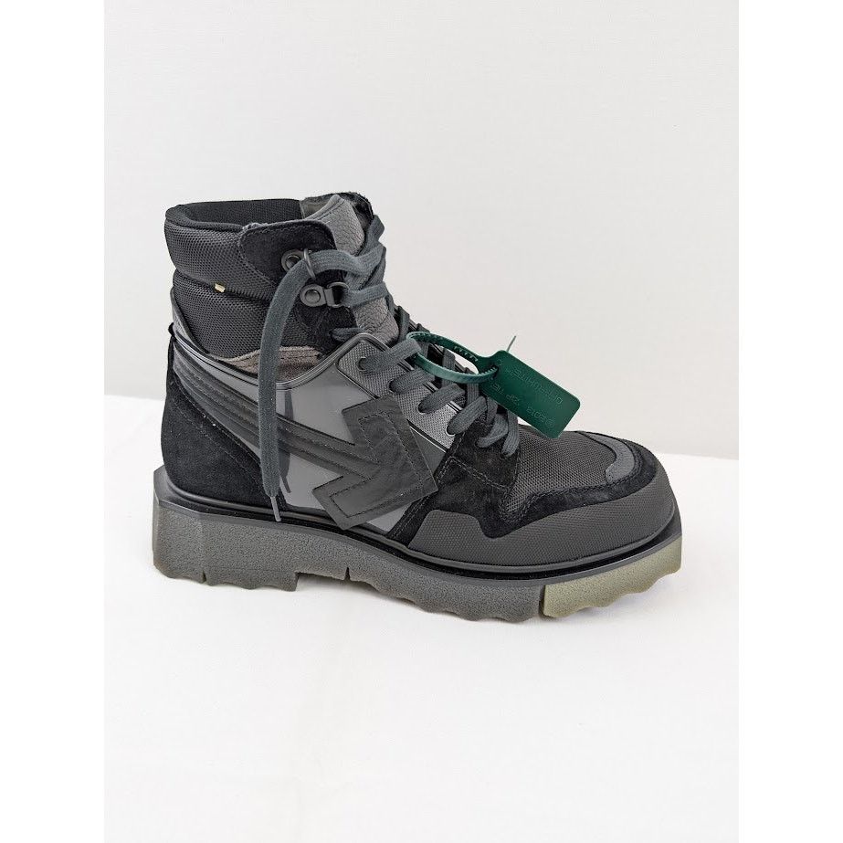 Off-White o1rshd1 Hiking Sponge Sneaker Boots in Black / Khaki Size US 9 / EU 42 - 2 Thumbnail