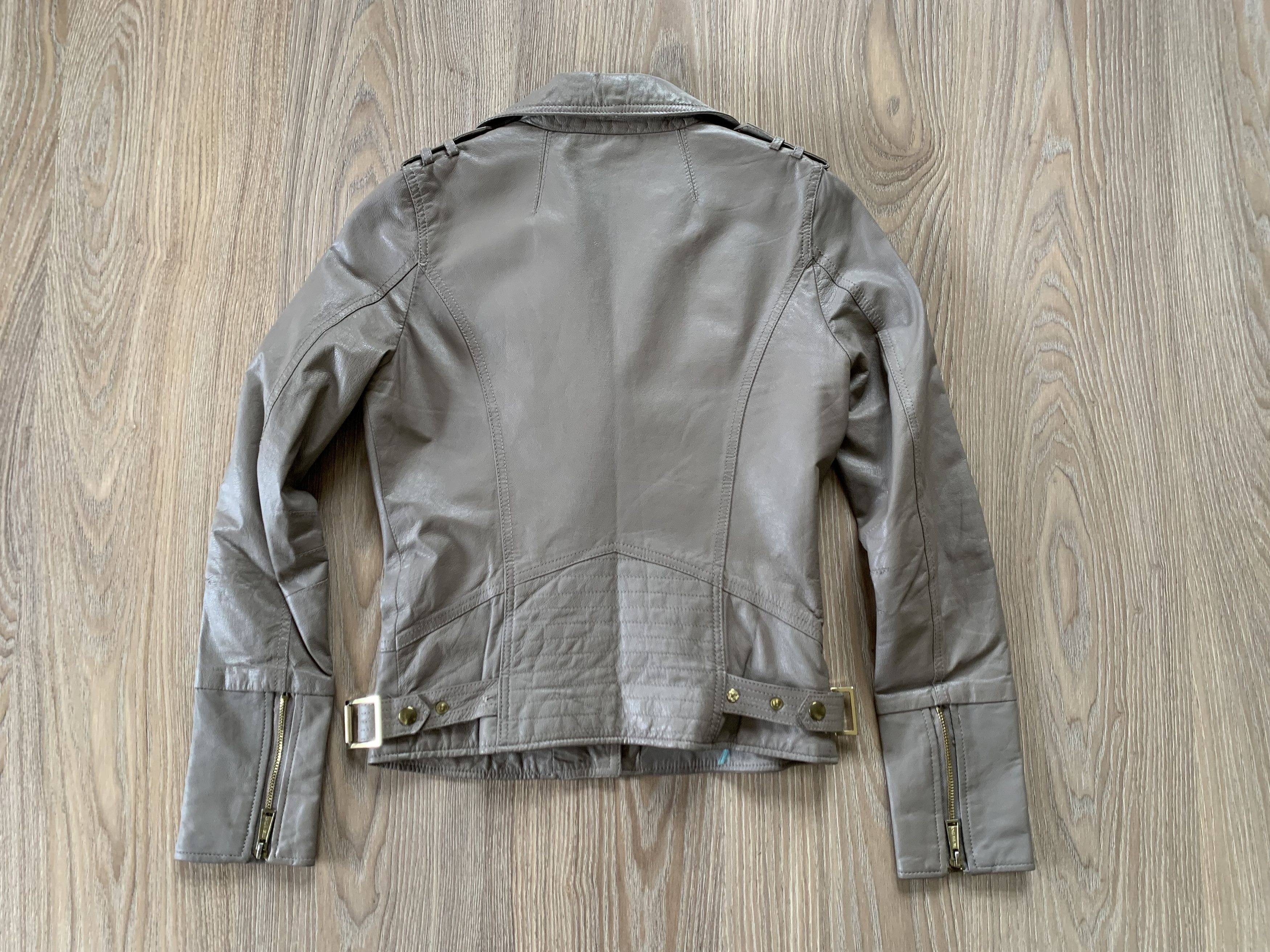 Other Silvian Heach Sheep Skin Grey Leather Biker Jacket Size S / US 4 / IT 40 - 3 Thumbnail