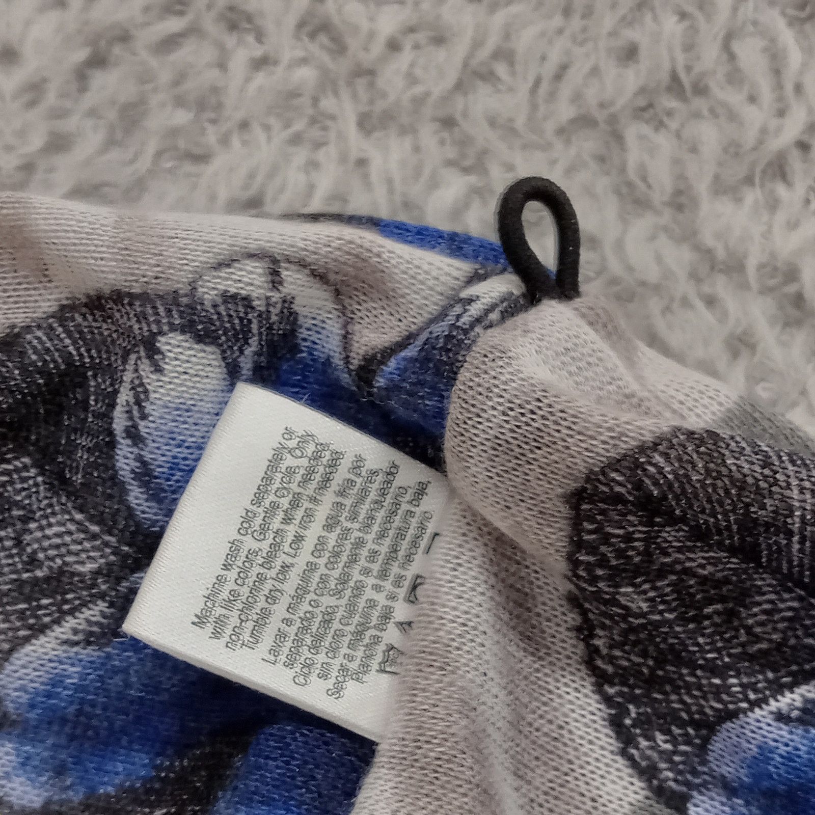& Other Stories Woman's Scarf One Size Blue Grey Floral Polyester Size ONE SIZE - 5 Thumbnail