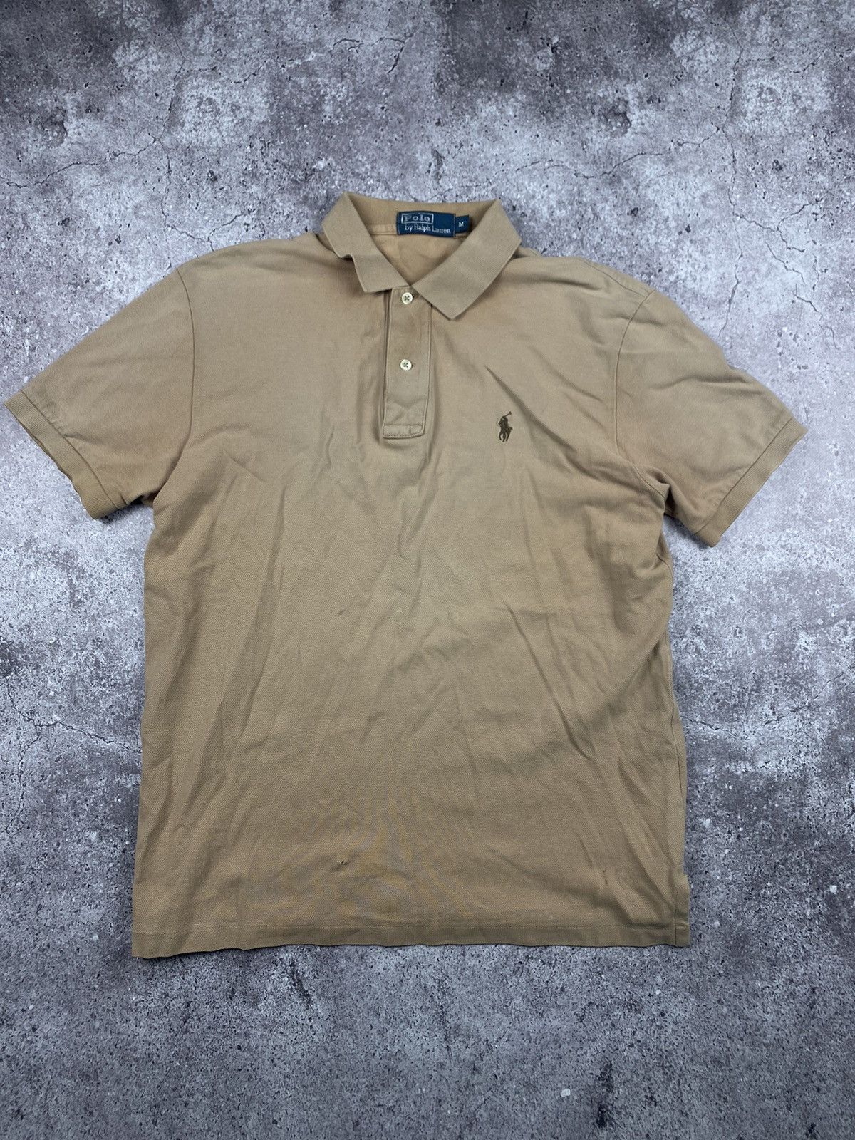 Polo Ralph Lauren × Vintage Vintage Polo Ralph Lauren Y2K FADED Brown distressed tee Size US M / EU 48-50 / 2 - 1 Thumbnail