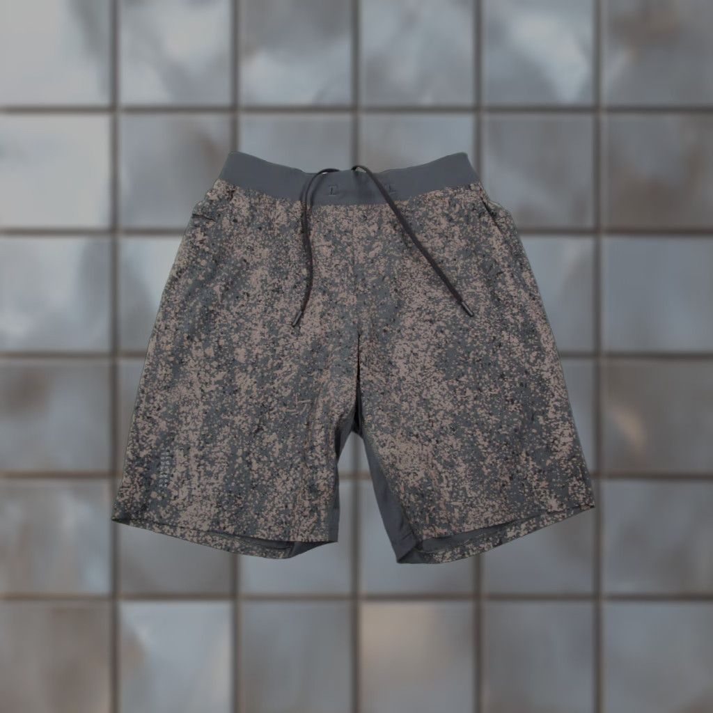 Lululemon Lululemon Shorts Men Small Gray THE Paint Splatter 9" Lined Performance Logo Mens Size US 29 - 1 Thumbnail