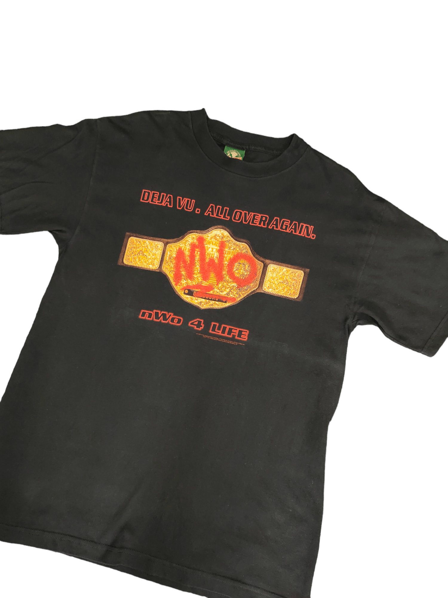 Vintage 1990s Goldberg Championship Belt NWO 4 Life T-Shirt Size US L / EU 52-54 / 3 - 1 Thumbnail