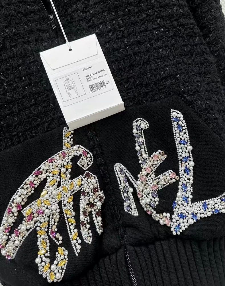 Chanel Chanel 22A autumn and winter workshop black tweed zipper c Size XS / US 0-2 / IT 36-38 - 5 Thumbnail
