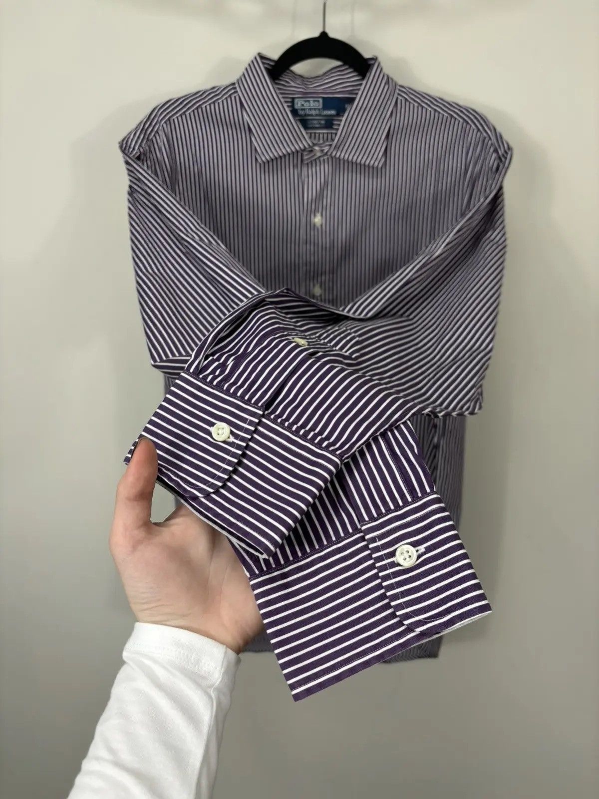 Polo Ralph Lauren × Ralph Lauren × Vintage Vintage Polo Ralph Lauren Striped Stanton Button Up Shirt Size US XL / EU 56 / 4 - 4 Thumbnail