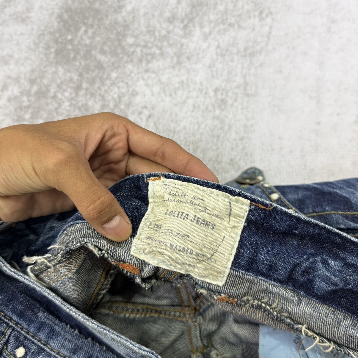Japanese Brand Y2K yoshitomo nara lolita washed distressed flared jeans Size 32" / US 10 / IT 46 - 8 Thumbnail
